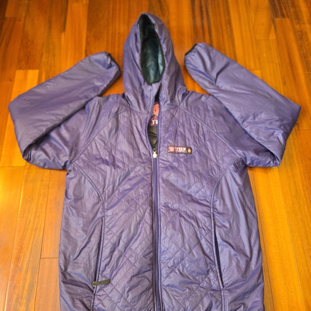 Reversible TREW Men's M Deep Purple+Teal Performance Polarshift Jacket Hoodie